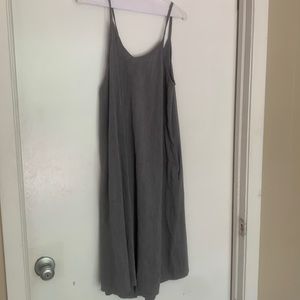Gray linen summer dress